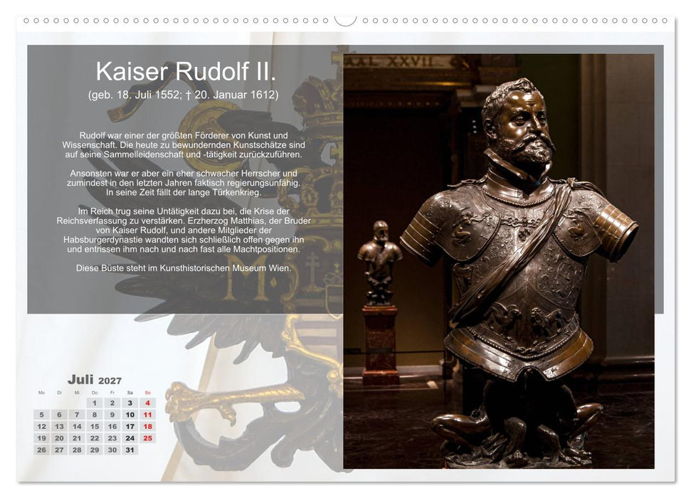Auf den Spuren der Habsburger (CALVENDO Premium Wandkalender 2027)