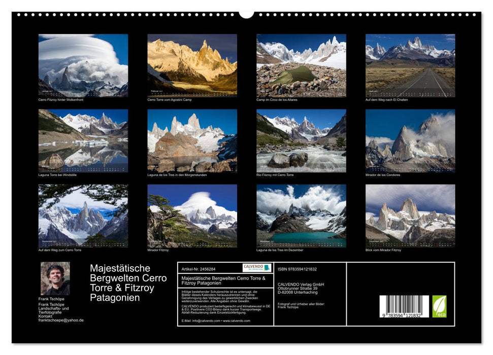 Majestätische Bergwelten Cerro Torre & Fitzroy Patagonien (CALVENDO Premium Wandkalender 2027)