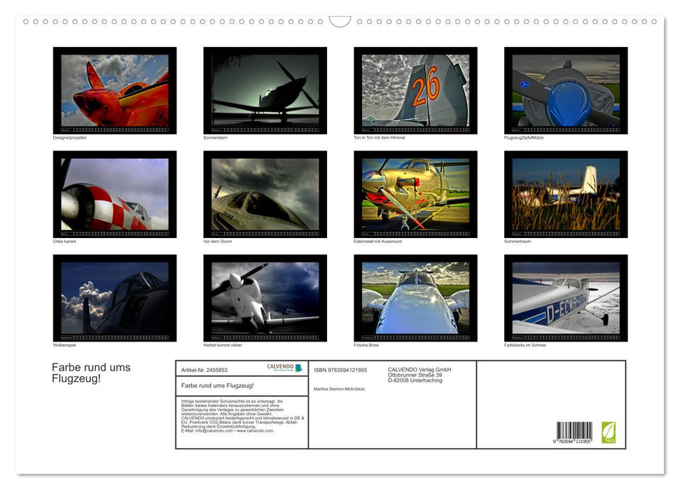 Farbe rund ums Flugzeug! (CALVENDO Wandkalender 2027)