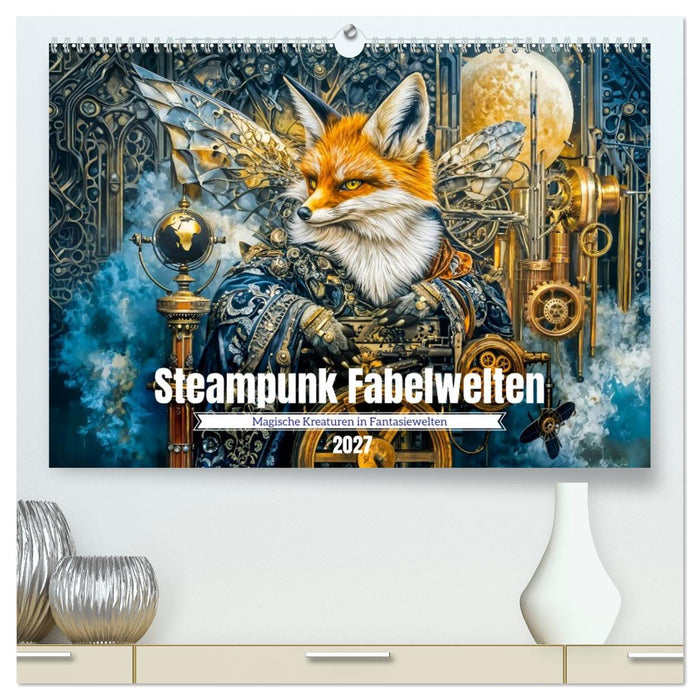 Steampunk Fabelwelten - Magische Kreaturen in Fantasiewelten (CALVENDO Premium Wandkalender 2027)