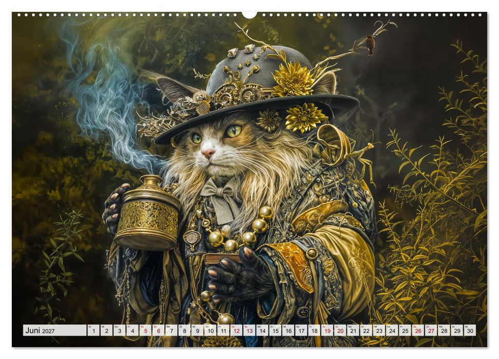 Steampunk Fabelwelten - Magische Kreaturen in Fantasiewelten (CALVENDO Premium Wandkalender 2027)