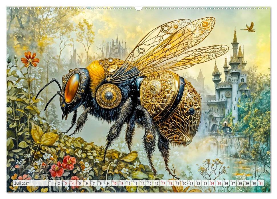 Steampunk Fabelwelten - Magische Kreaturen in Fantasiewelten (CALVENDO Premium Wandkalender 2027)