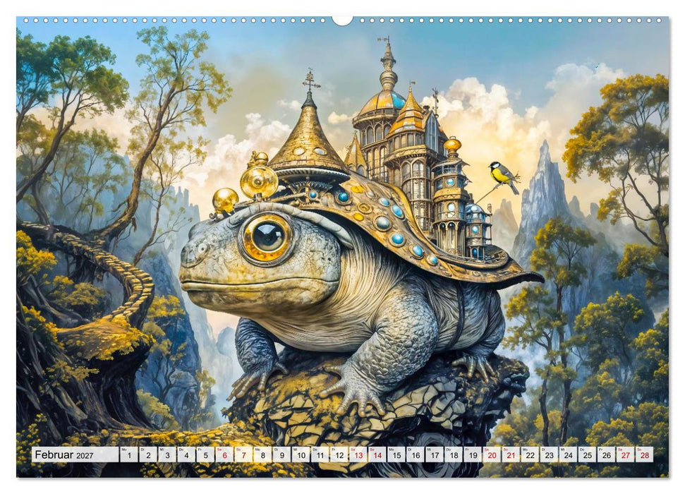 Steampunk Fabelwelten - Magische Kreaturen in Fantasiewelten (CALVENDO Wandkalender 2027)