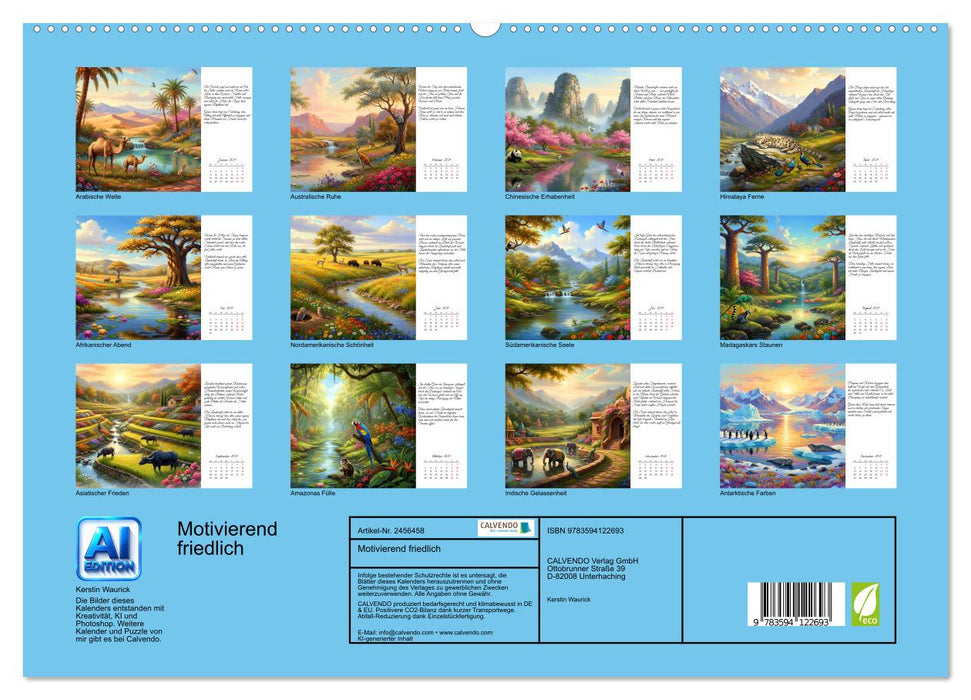 Motivierend friedlich (CALVENDO Premium Wandkalender 2027)
