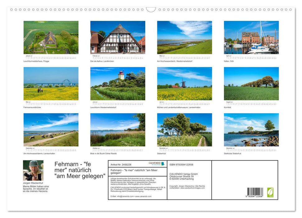 Fehmarn - "fe mer" natürlich "am Meer gelegen" (CALVENDO Wandkalender 2027)
