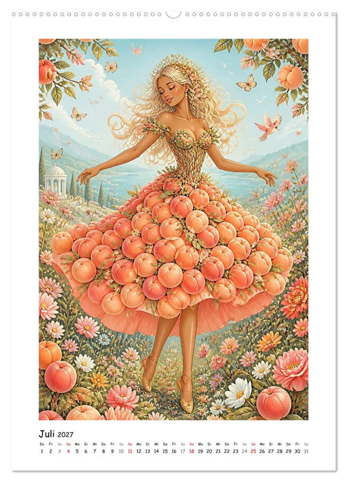 Die Obst-Prinzessinnen (CALVENDO Premium Wandkalender 2027)
