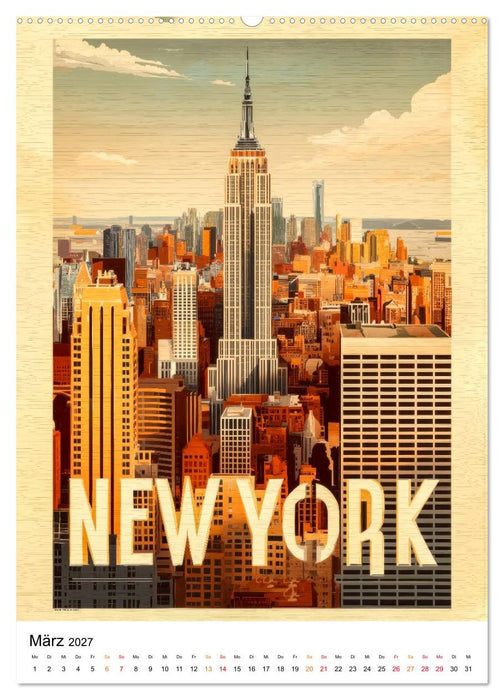 USA - Retro Journeys (CALVENDO Premium Wandkalender 2027)