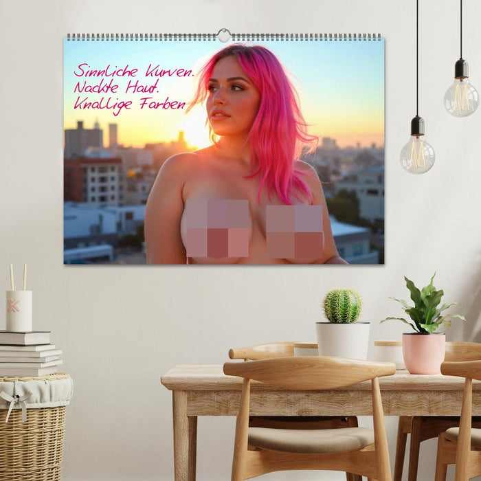 Sinnliche Kurven. Nackte Haut. Knallige Farben (CALVENDO Wandkalender 2027)