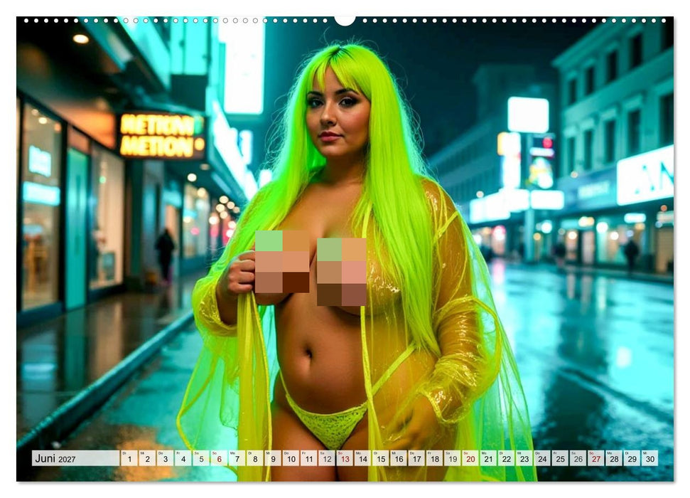 Sinnliche Kurven. Nackte Haut. Knallige Farben (CALVENDO Wandkalender 2027)