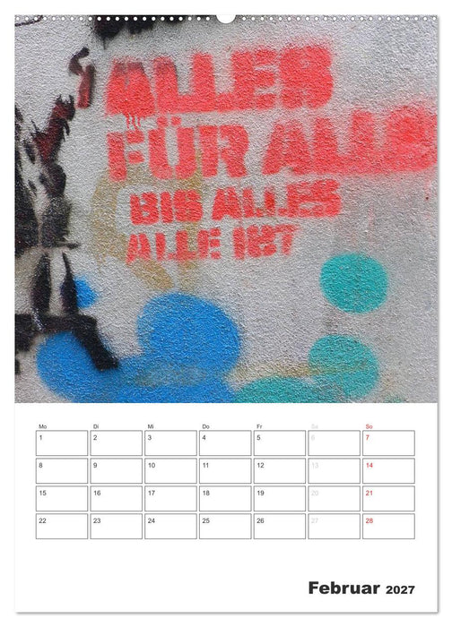 STENCIL ART 2027 - Schablonen Graffiti an Häuserfassaden / Planer (CALVENDO Premium Wandkalender 2027)