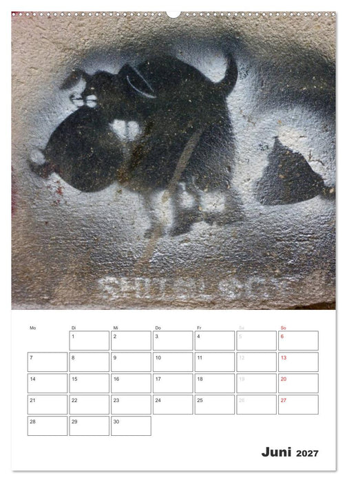 STENCIL ART 2027 - Schablonen Graffiti an Häuserfassaden / Planer (CALVENDO Premium Wandkalender 2027)