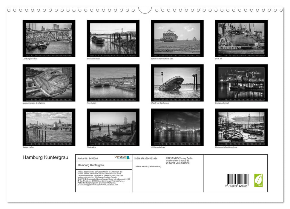 Hamburg Kuntergrau (CALVENDO Wandkalender 2027)