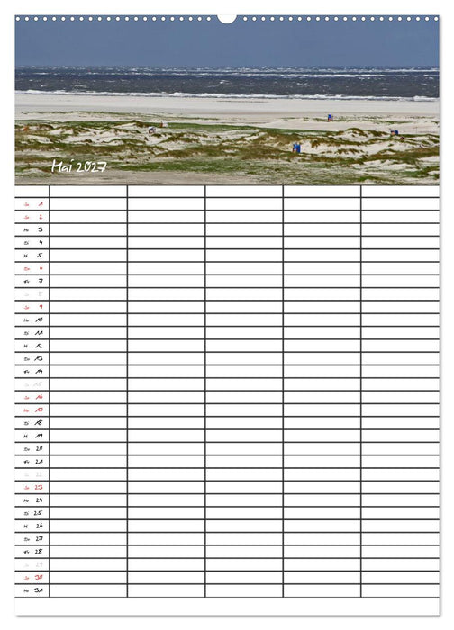 Urlaubsparadies Amrum / Familienplaner (CALVENDO Wandkalender 2027)