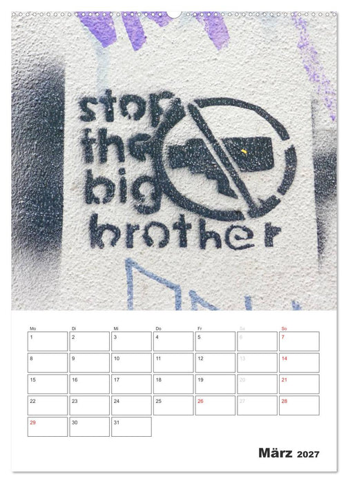 STENCIL ART 2027 - Schablonen Graffiti an Häuserfassaden / Planer (CALVENDO Wandkalender 2027)