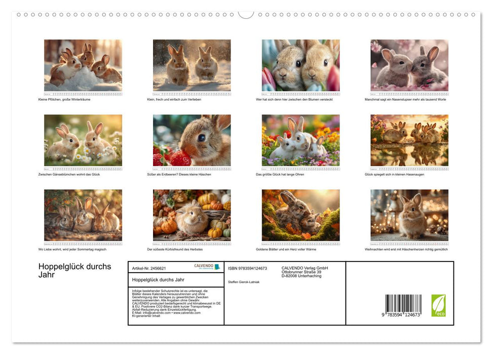 Hoppelglück durchs Jahr (CALVENDO Premium Wandkalender 2027)