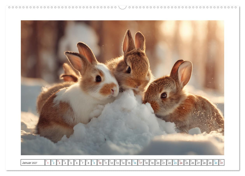 Hoppelglück durchs Jahr (CALVENDO Premium Wandkalender 2027)
