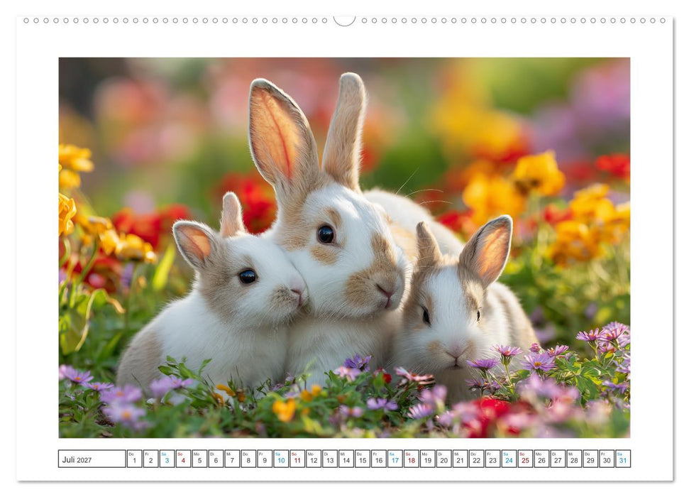 Hoppelglück durchs Jahr (CALVENDO Premium Wandkalender 2027)