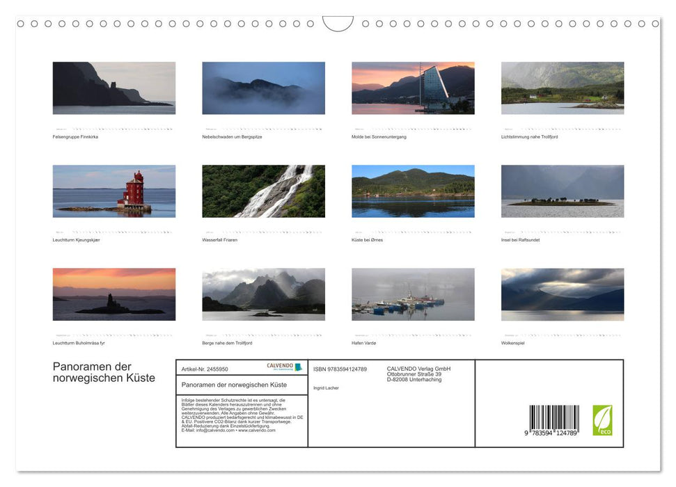 Panoramen der norwegischen Küste (CALVENDO Wandkalender 2027)