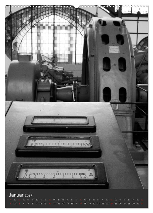 Industrieästhetik in Schwarz-Weiss (CALVENDO Wandkalender 2027)
