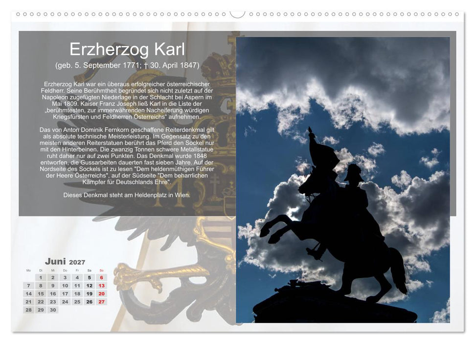 Auf den Spuren der Habsburger (CALVENDO Wandkalender 2027)