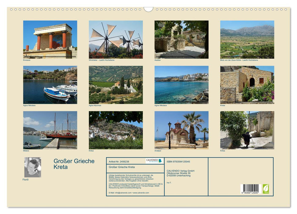 Großer Grieche Kreta (CALVENDO Wandkalender 2027)