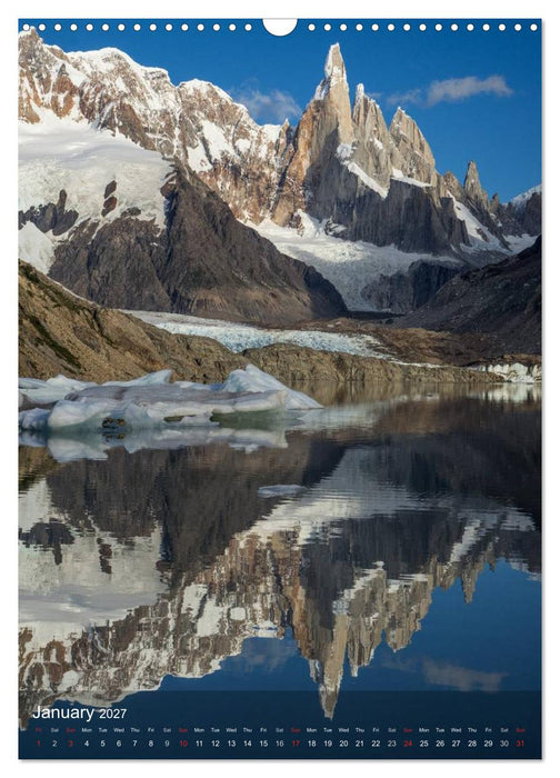 Majestic Mountains of Patagonia: Cerro Torre / UK-Version (CALVENDO Monthly Calendar 2027)