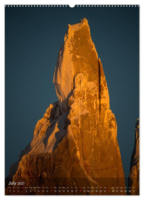 Majestic Mountains Cerro Torre & Fitzroy Patagonia / UK-Version (CALVENDO Premium-Calendar 2027)