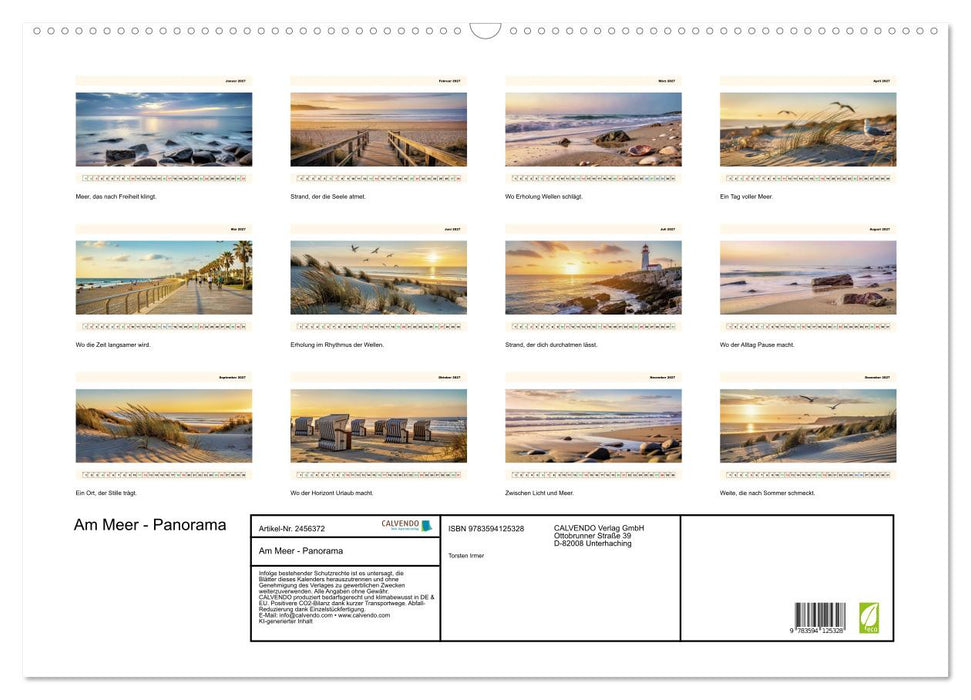Am Meer - Panorama (CALVENDO Wandkalender 2027)