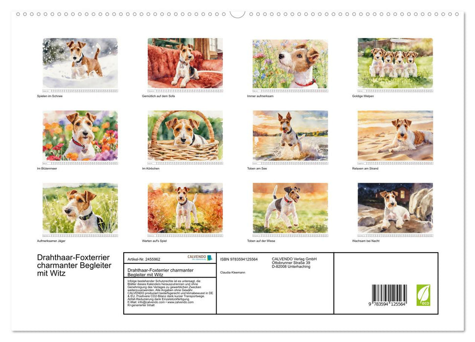 Drahthaar-Foxterrier charmanter Begleiter mit Witz (CALVENDO Premium Wandkalender 2027)