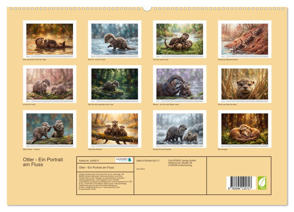 Otter - Ein Portrait am Fluss (CALVENDO Premium Wandkalender 2027)