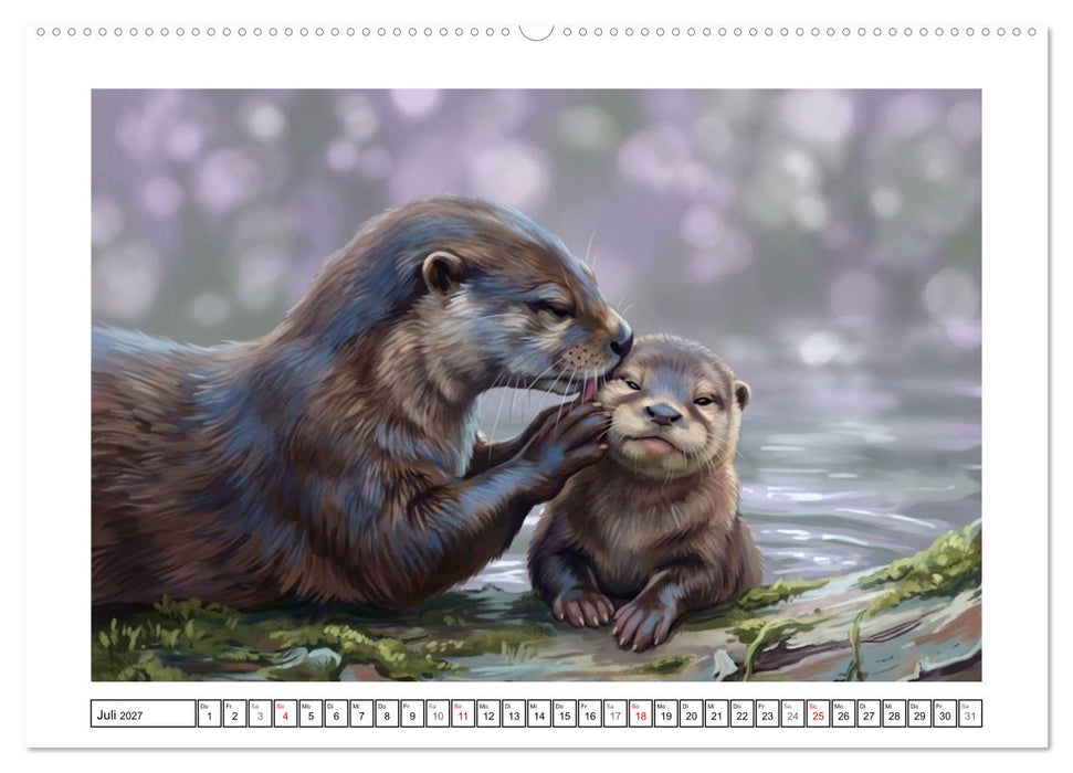 Otter - Ein Portrait am Fluss (CALVENDO Premium Wandkalender 2027)
