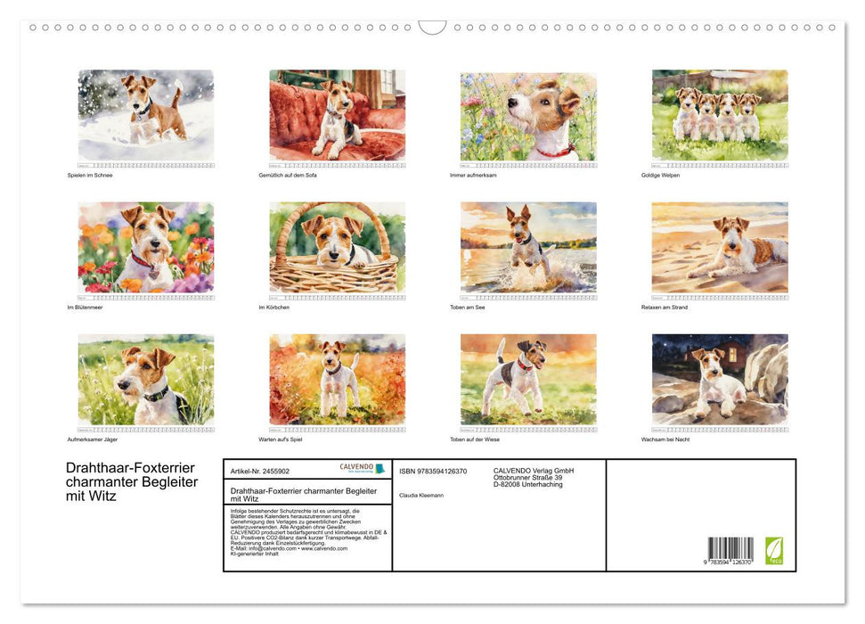 Drahthaar-Foxterrier charmanter Begleiter mit Witz (CALVENDO Wandkalender 2027)