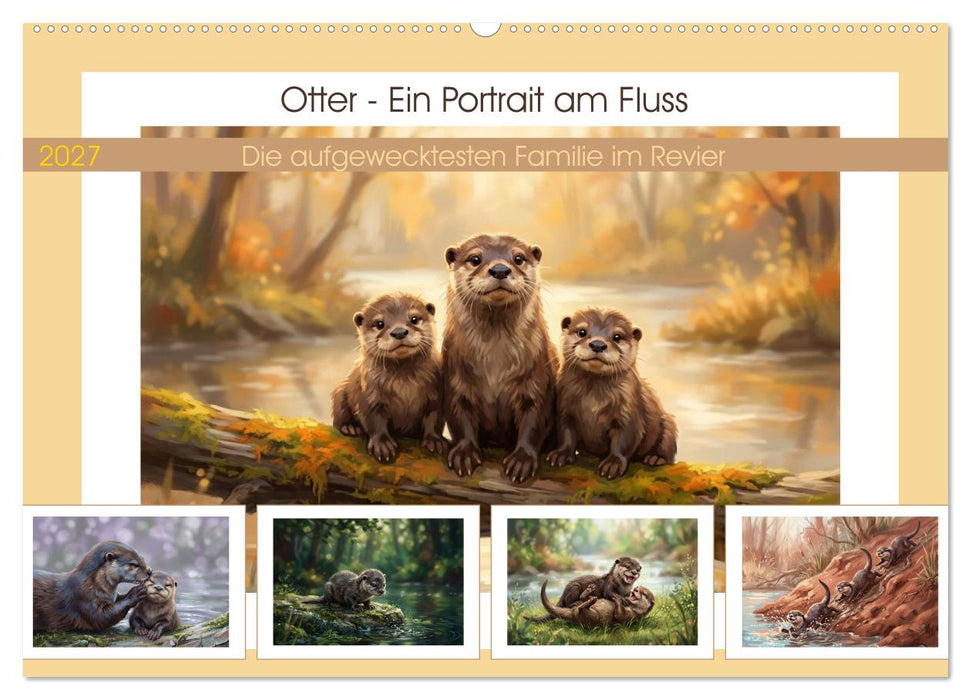 Otter - Ein Portrait am Fluss (CALVENDO Wandkalender 2027)