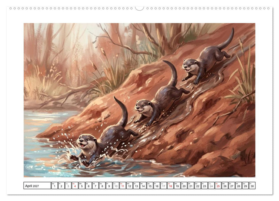 Otter - Ein Portrait am Fluss (CALVENDO Wandkalender 2027)