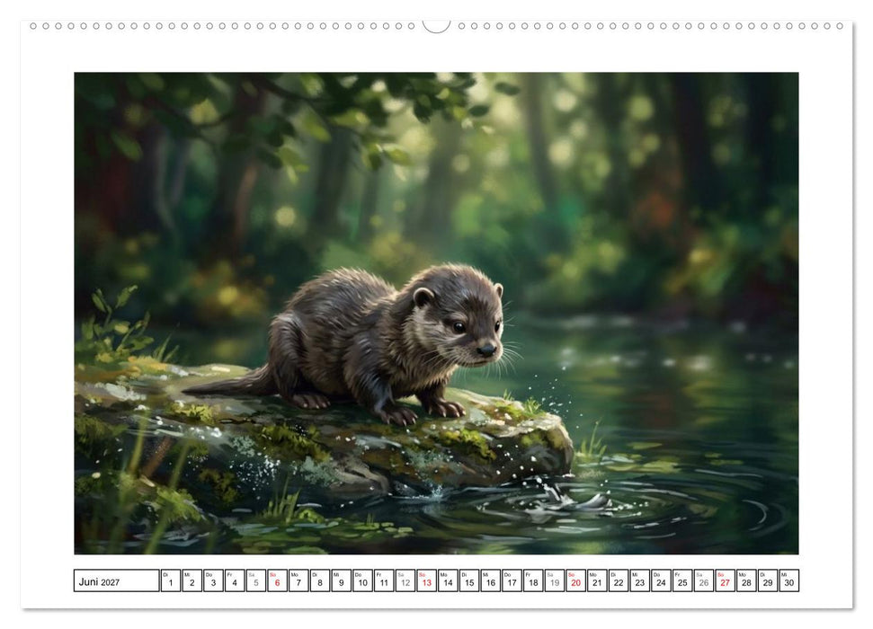 Otter - Ein Portrait am Fluss (CALVENDO Wandkalender 2027)