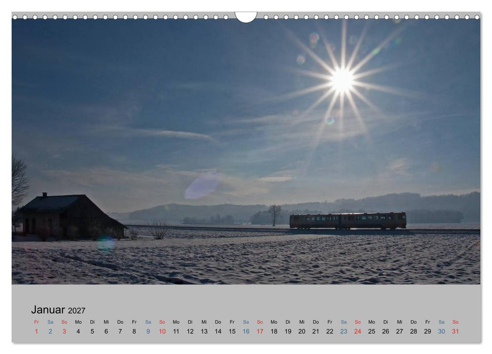 Stimmungsvolle Eisenbahn – Bahnimpressionen aus Österreich (CALVENDO Wandkalender 2027)