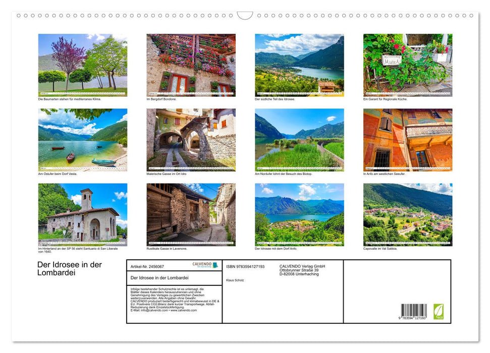 Der Idrosee in der Lombardei (CALVENDO Wandkalender 2027)