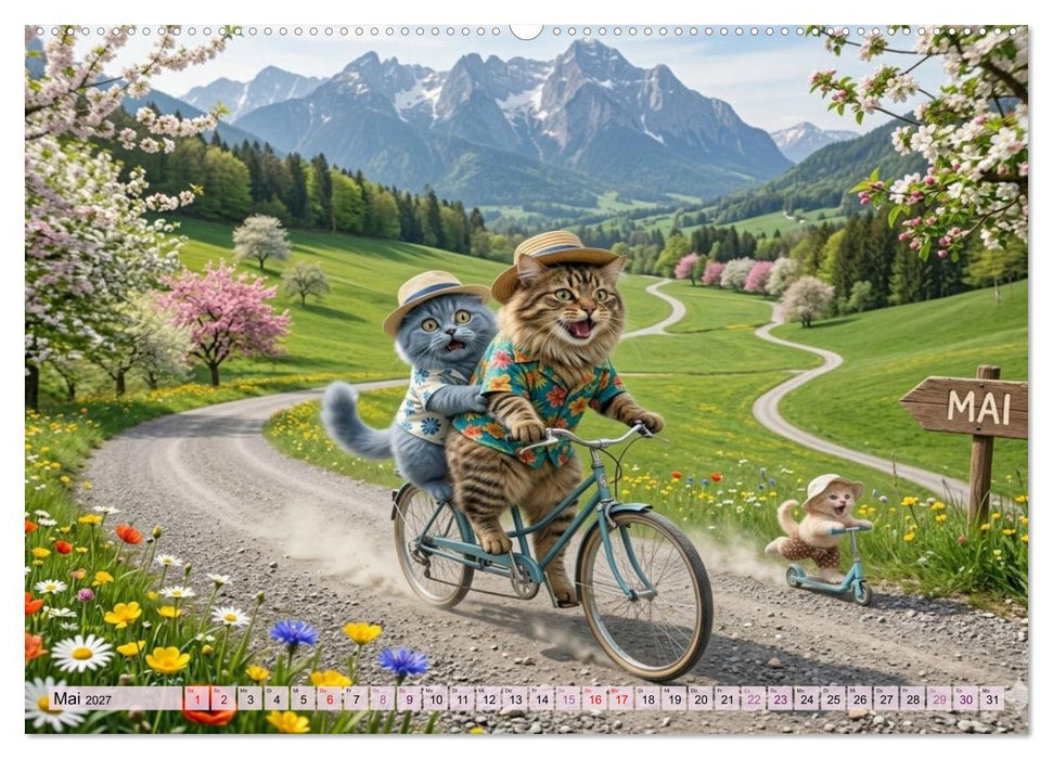 Zauberhafte Welt der Kätzlis (CALVENDO Premium Wandkalender 2027)