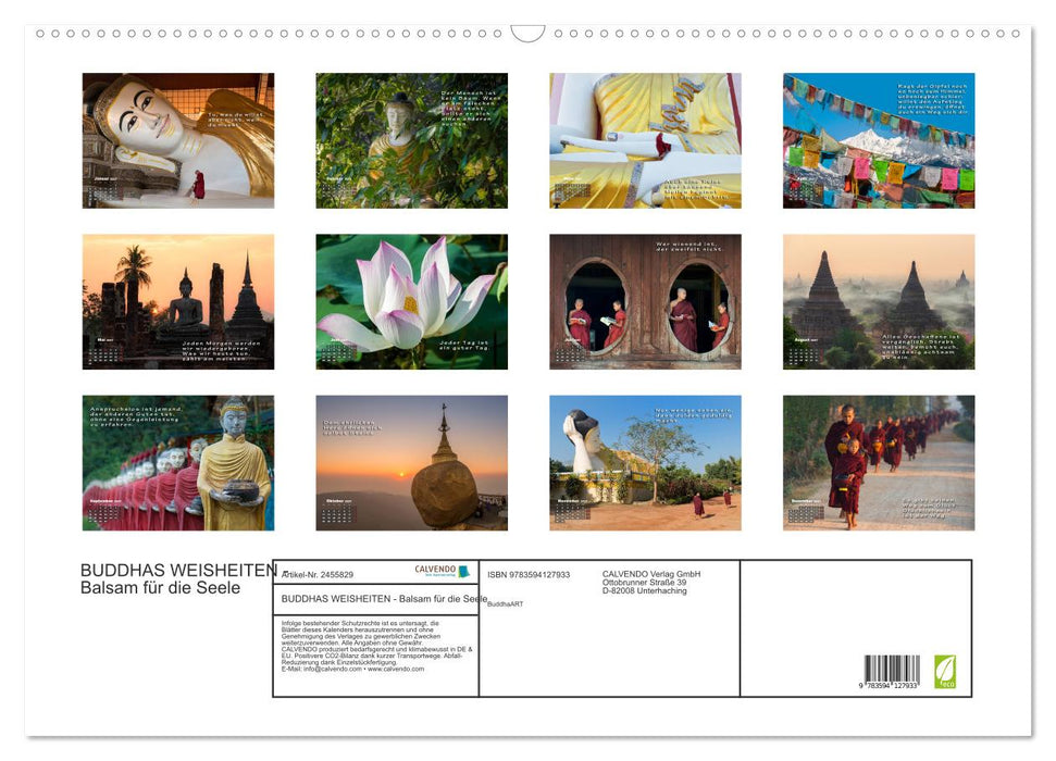 BUDDHAS WEISHEITEN - Balsam für die Seele (CALVENDO Wandkalender 2027)