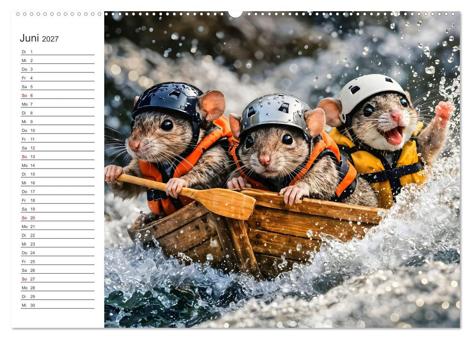 Abenteuermäuse - Drei kleine Entdecker auf großer Reise (CALVENDO Premium Wandkalender 2027)