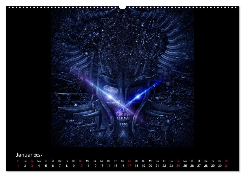 S.O.D. - Skulls Of Death Vol. II - Totenkopf Artworks (CALVENDO Premium Wandkalender 2027)