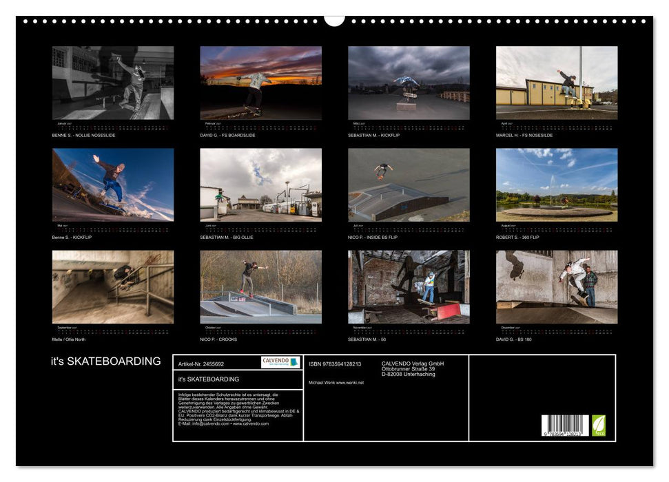 it's SKATEBOARDING (CALVENDO Wandkalender 2027)