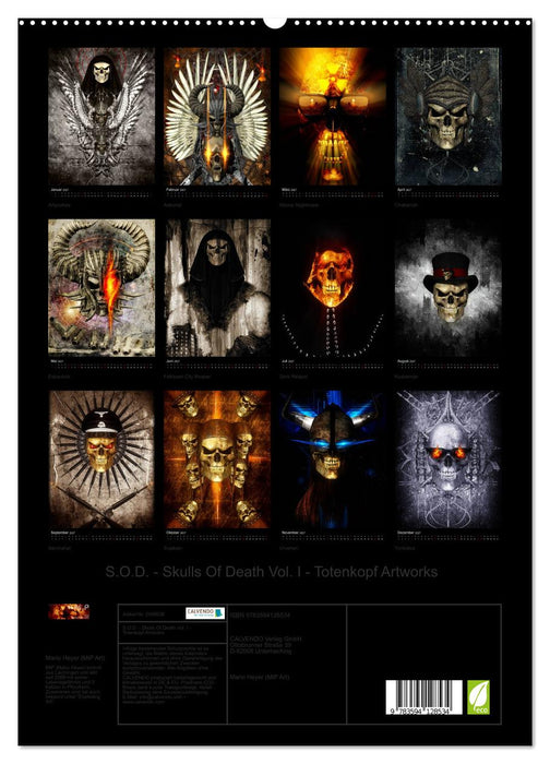 S.O.D. - Skulls Of Death Vol. I - Totenkopf Artworks (CALVENDO Premium Wandkalender 2027)