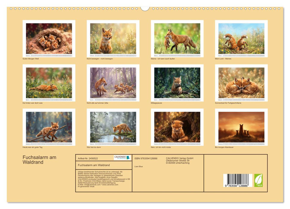 Fuchsalarm am Waldrand (CALVENDO Premium Wandkalender 2027)