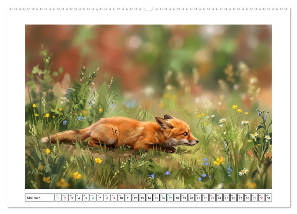 Fuchsalarm am Waldrand (CALVENDO Premium Wandkalender 2027)