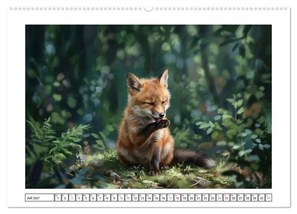 Fuchsalarm am Waldrand (CALVENDO Premium Wandkalender 2027)