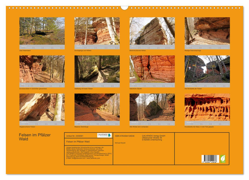 Felsen im Pfälzer Wald (CALVENDO Wandkalender 2027)