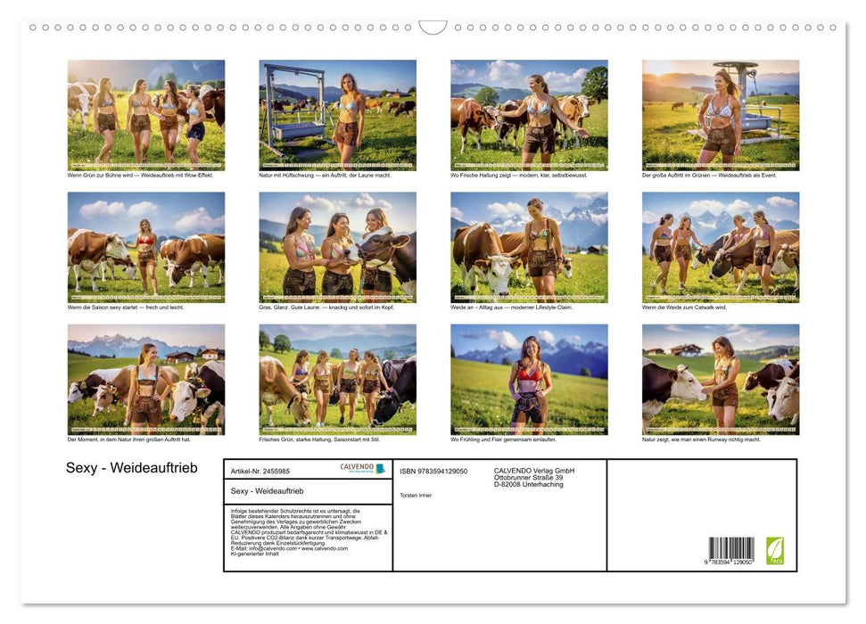 Sexy - Weideauftrieb (CALVENDO Wandkalender 2027)