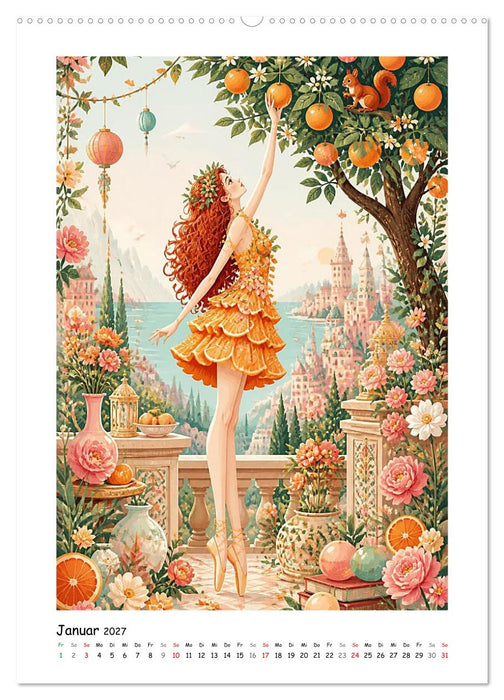Die Obst-Prinzessinnen (CALVENDO Wandkalender 2027)