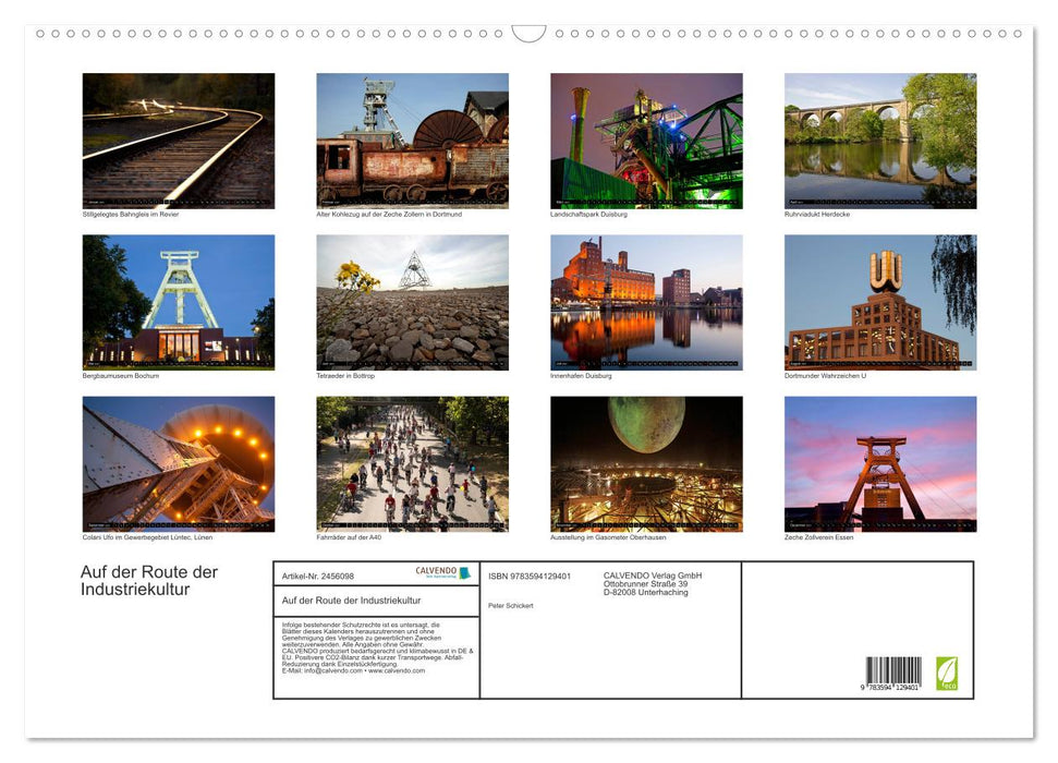 Auf der Route der Industriekultur (CALVENDO Wandkalender 2027)